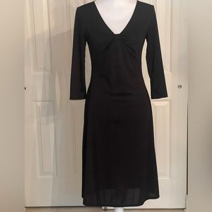 Michael Kors Simple Black Dress Lightweight 3/4 Sleeves Size 6